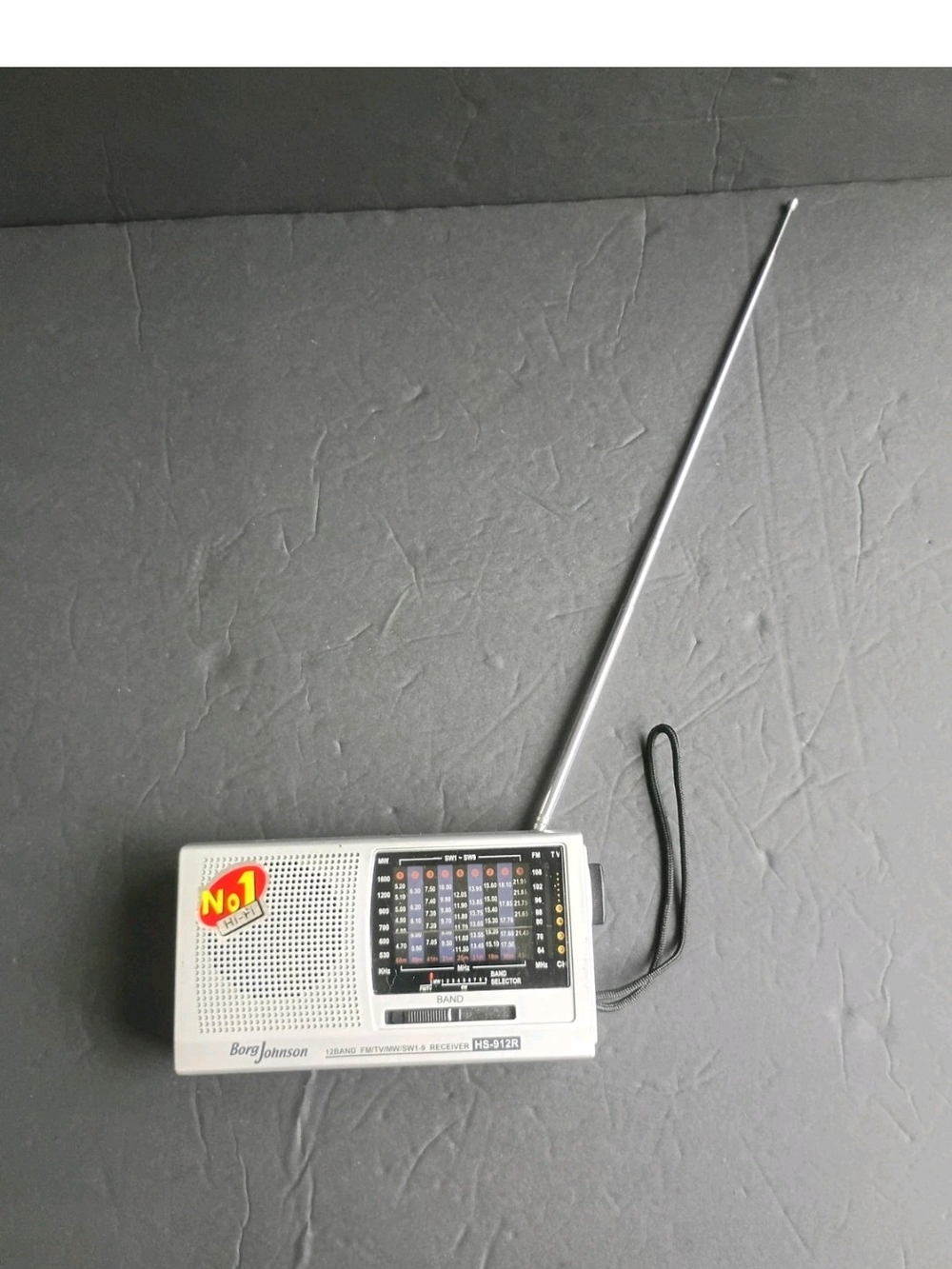 Borg Johnson HS-912R 12 Band FM/TV/MW/SW1-9 Portable Receiver Tested See Descrip